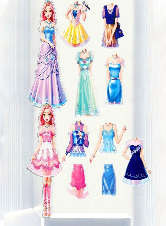Daniel Axel Magnetic Dress Up Paper Doll Playset,Pretend Play Game Travel Toys Car Road Trip Activity,Magnet Clothes Puzzles Kids Toddler Girls,Preschool Learning Created Imagine Birthday Gift (C Set) - Image 5
